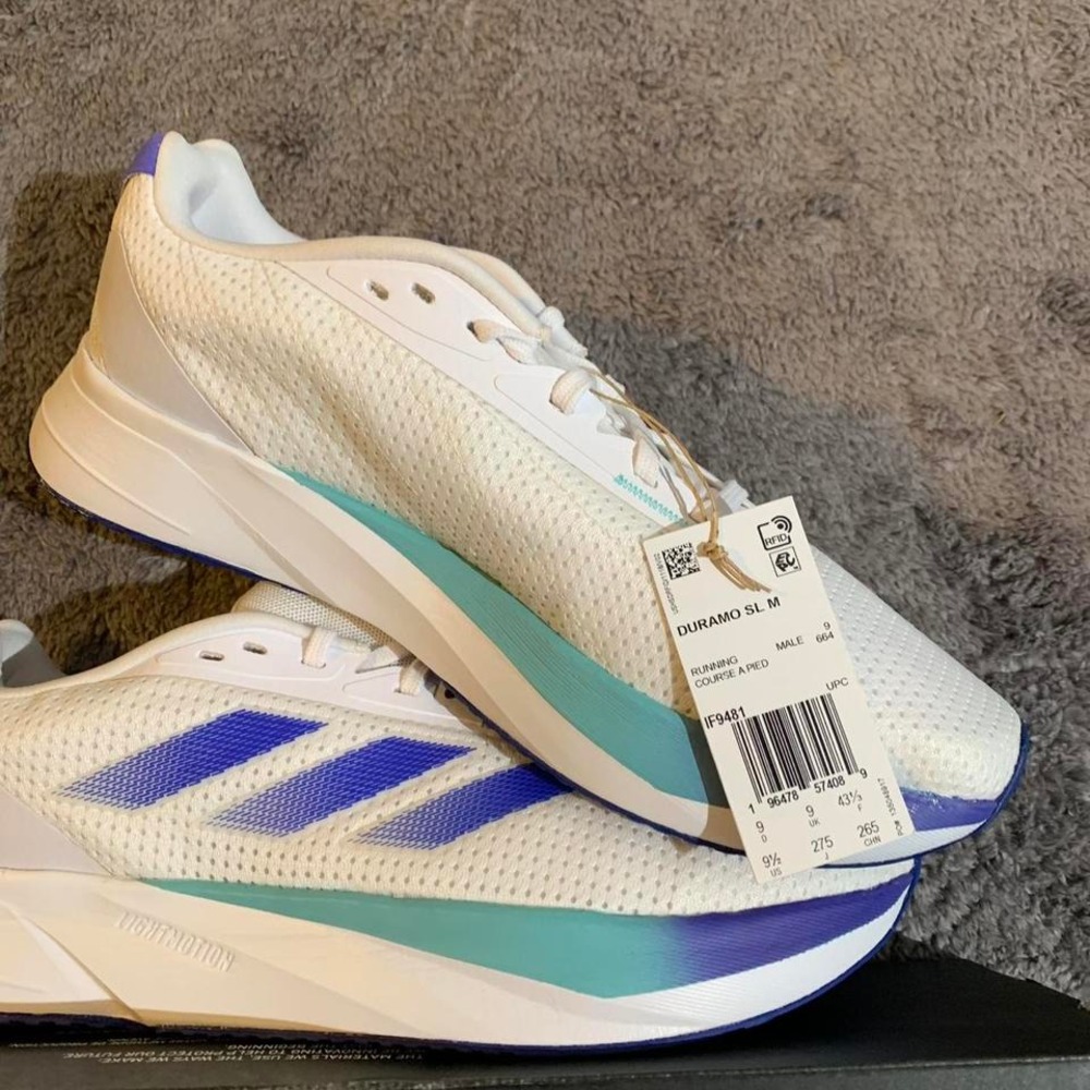 Brand New Mens Adidas White and blue Running shoes - Picture 2 of 4